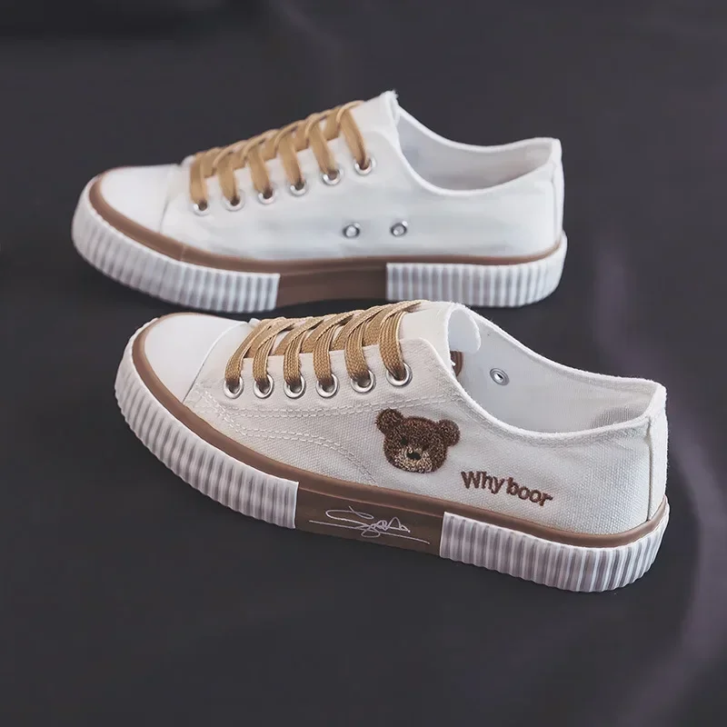 

Туфли холщовые с низким верхом и нескользящей подошвой, модная повседневная обувь на плоской подошве с мультяшным принтом для взрослых и детей