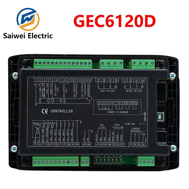 GEC6110D-485-CAN-4G Automatic Switching Mains Failure Controller Original GEC6120D-485-CAN-4G Remote Control Panel