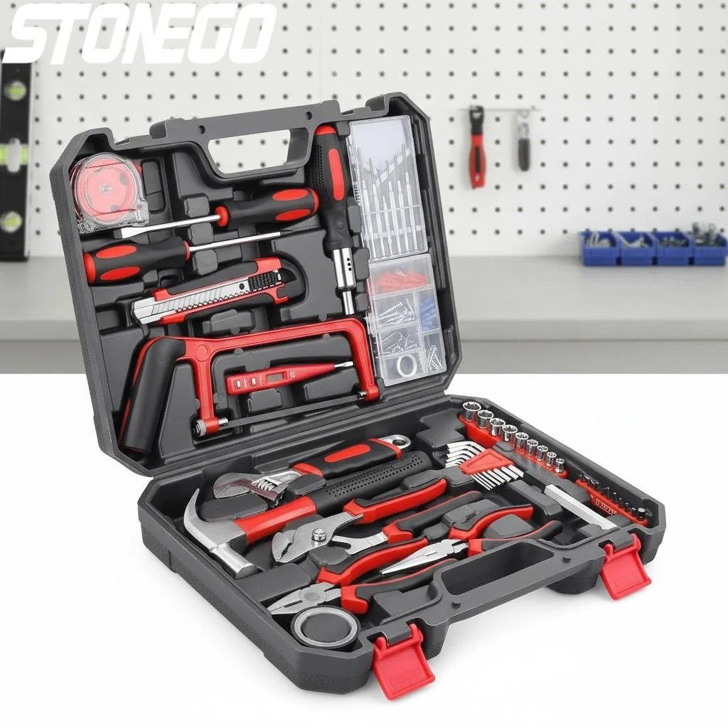 

Hardware Household Hand Tool Kit 19pc 43pc 108pc DIY Toolset Saw Screwdriver Hammer Tape Wrench Pliers