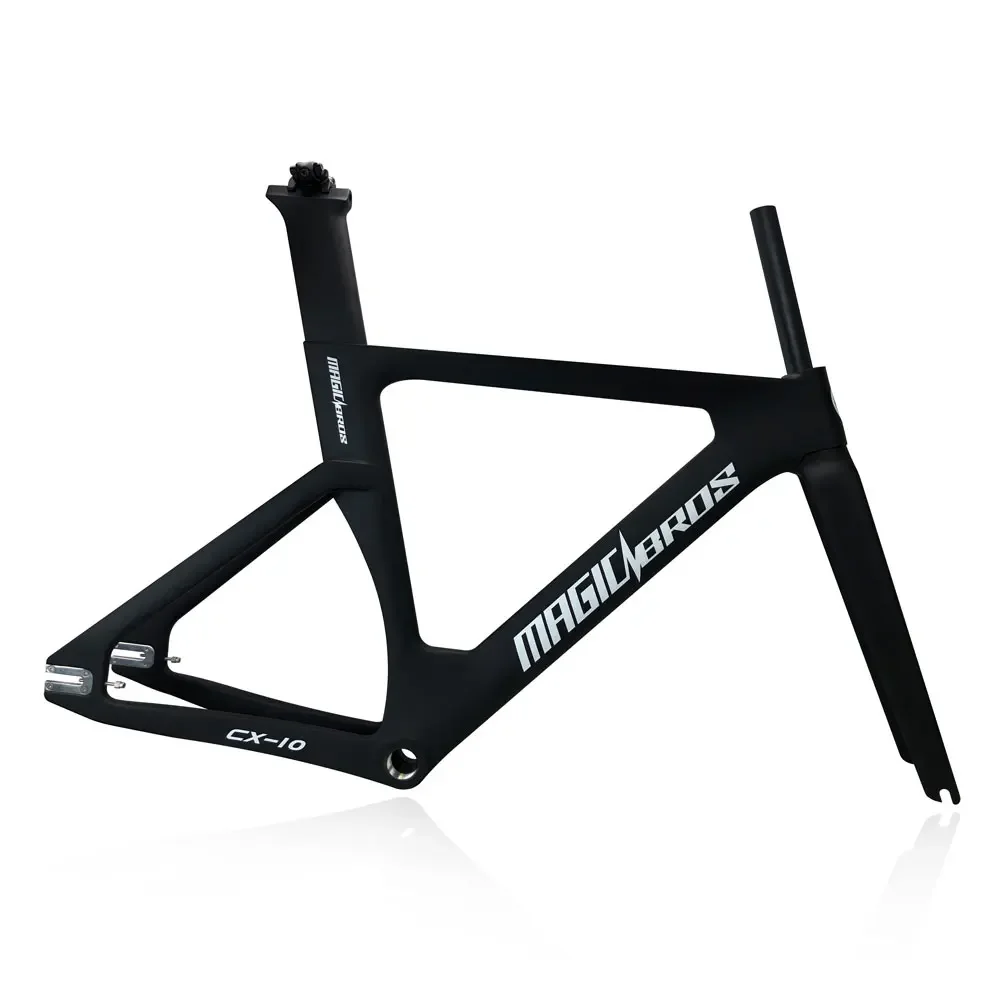 

High Quality Single Speed 49 / 51 / 54 / 57CM Carbon Fixie Gear Bicycle Frameset Fixie Bike Frame