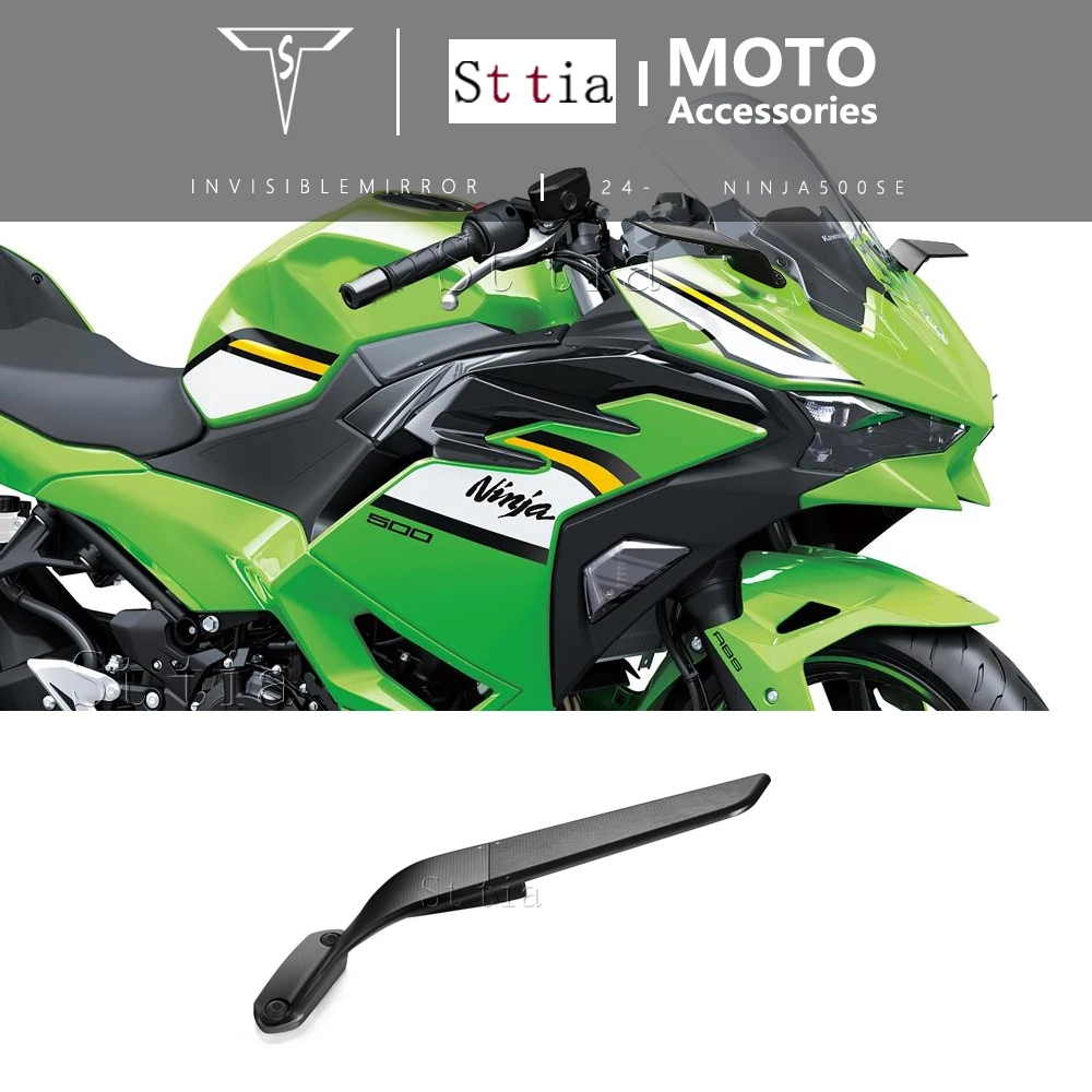 For Kawasaki NINJA 500 NINJA500 SE 24-25 Ninja500 Ninja 500 SE Motorcycle Rearview Mirror Invisible Sports Winglet Wind Wing Kit