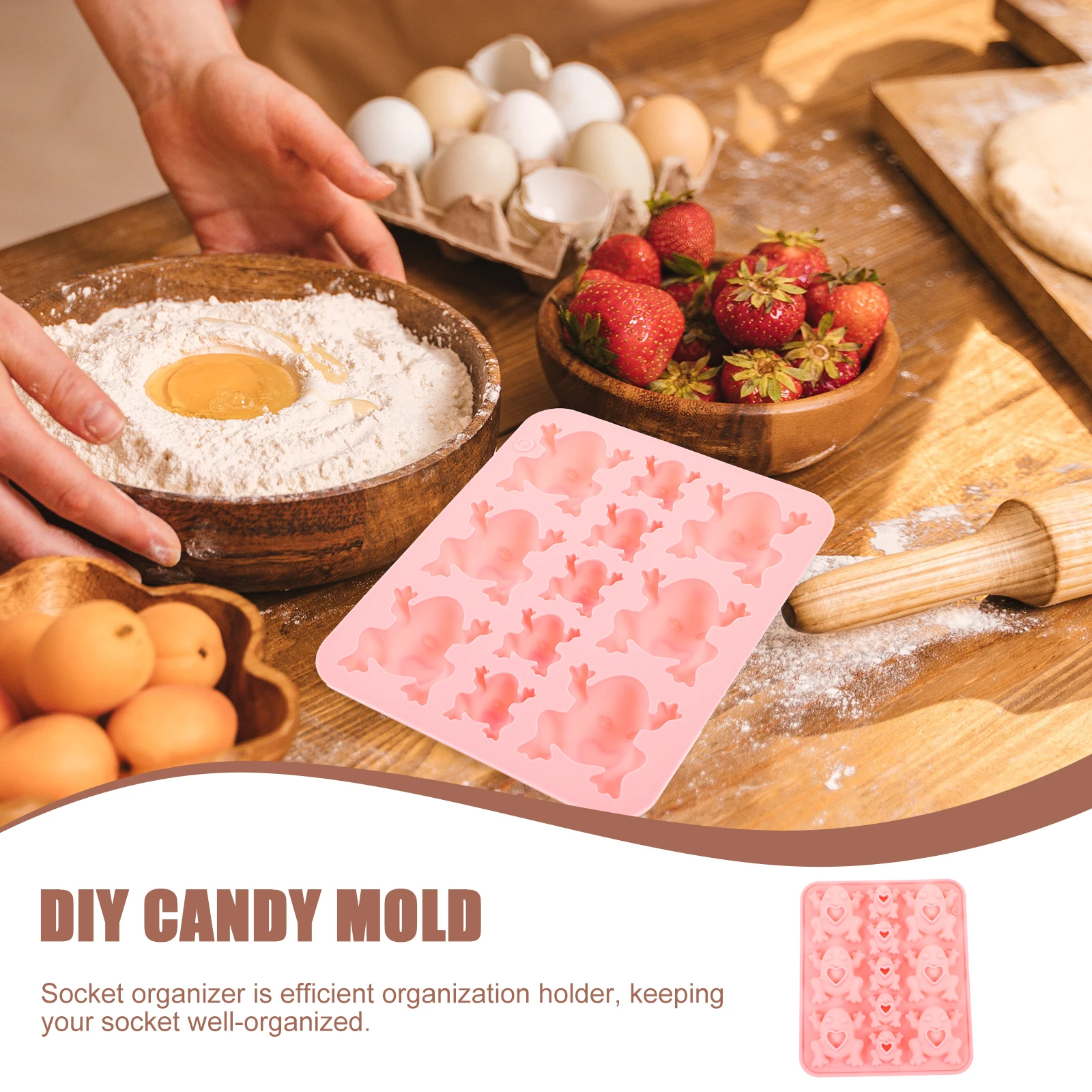 

11 Frog Shaped Silicone Molds Pink Various Sizes Perfect for Cakes Chocolates DIY Candy Making Baking Kitchen Accessories