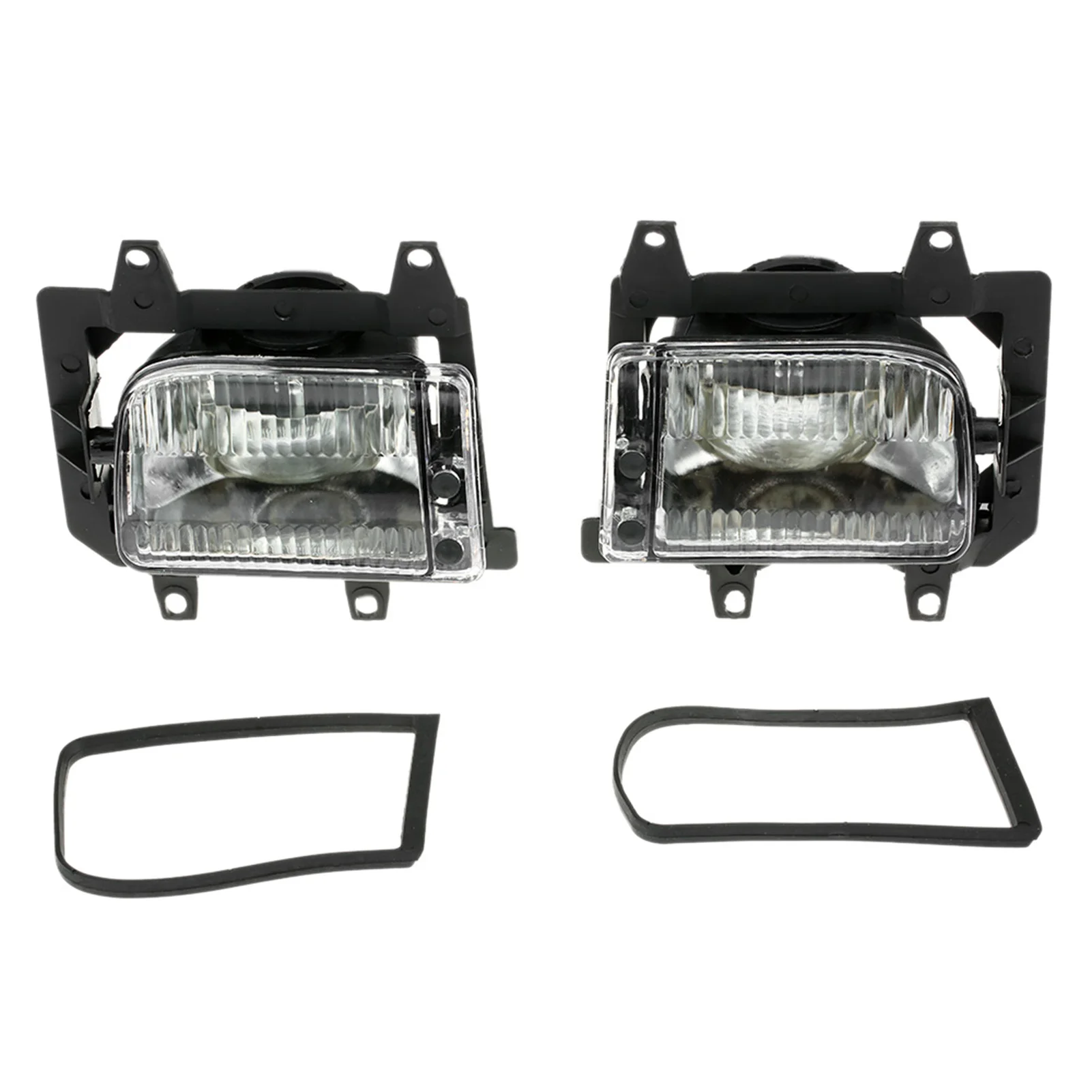 Sepasang lampu kabut depan kiri & kanan Kit lensa plastik transparan untuk BMW E30 3-Series 1985-1993