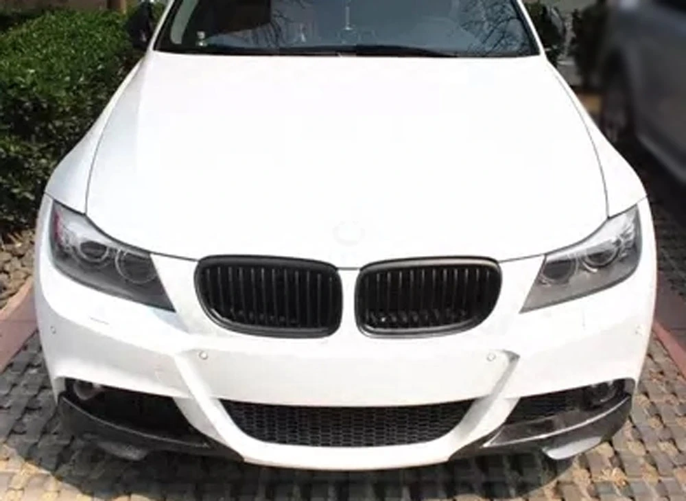 

JCYECF Carbon Fiber Diffuser Front lip Splitters Flaps Aprons For BMW 3 Series E90 M Sport M-Tech 2006-2012 Bumper Winglets