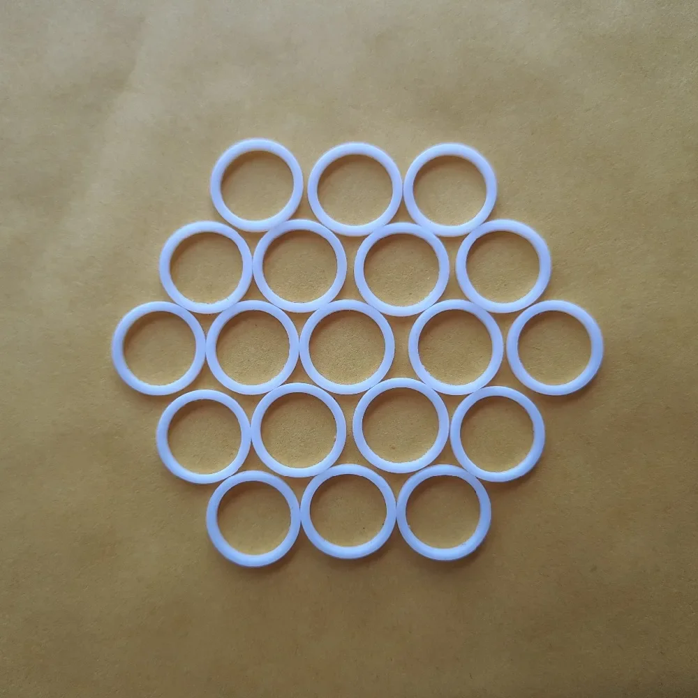 100pcs M4-M4.8 M4 PTFE Washer Gasket Poly Tetra Fluoroethylene Shim High Temperature 0.2/0.3/0.4/0.5/0.6/0.8/1mm thickness