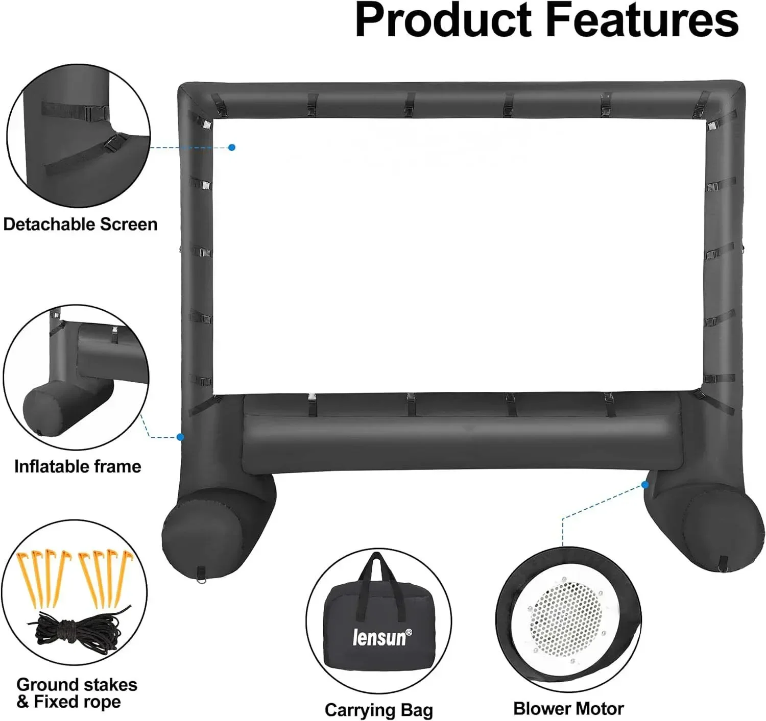 Outdoor Inflatable Movie Projection Screen Large Mobile Portable Advertising Inflatable Model Giant Screen Shot