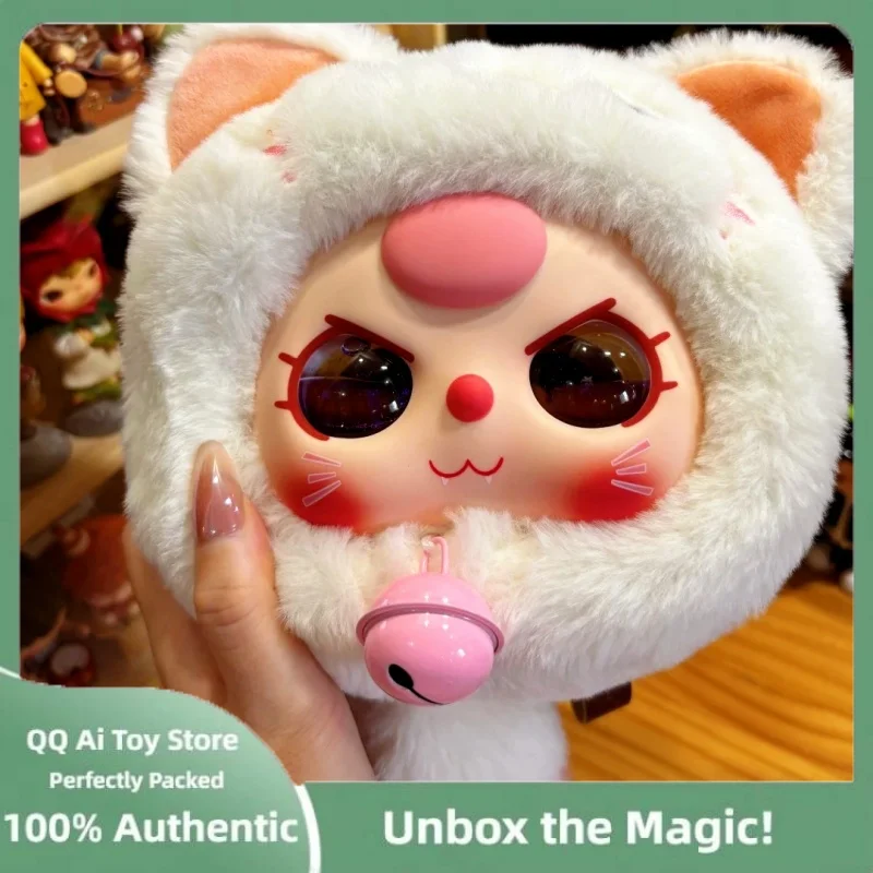 

Original Baby Three Lucky Cat Zipper Bag Series Blind Box Decoration Backpack Pendant Cute Vinyl Doll Mystery Box Festival Gifts