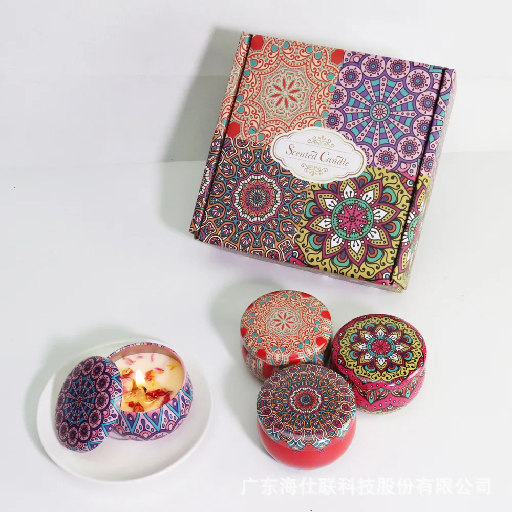 

DIY Soybean Wax ins Incense Candle Set of 4 Gift Boxes for Romantic Incense Candles