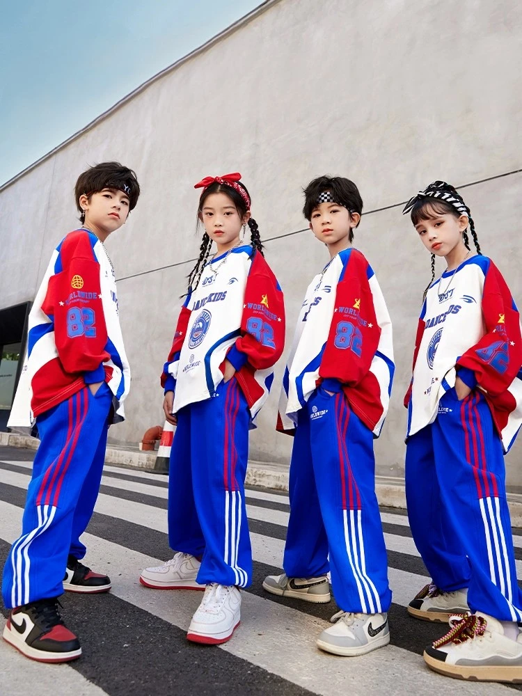 Boys loose fried street suit Elementary School Games cheerleading business attire