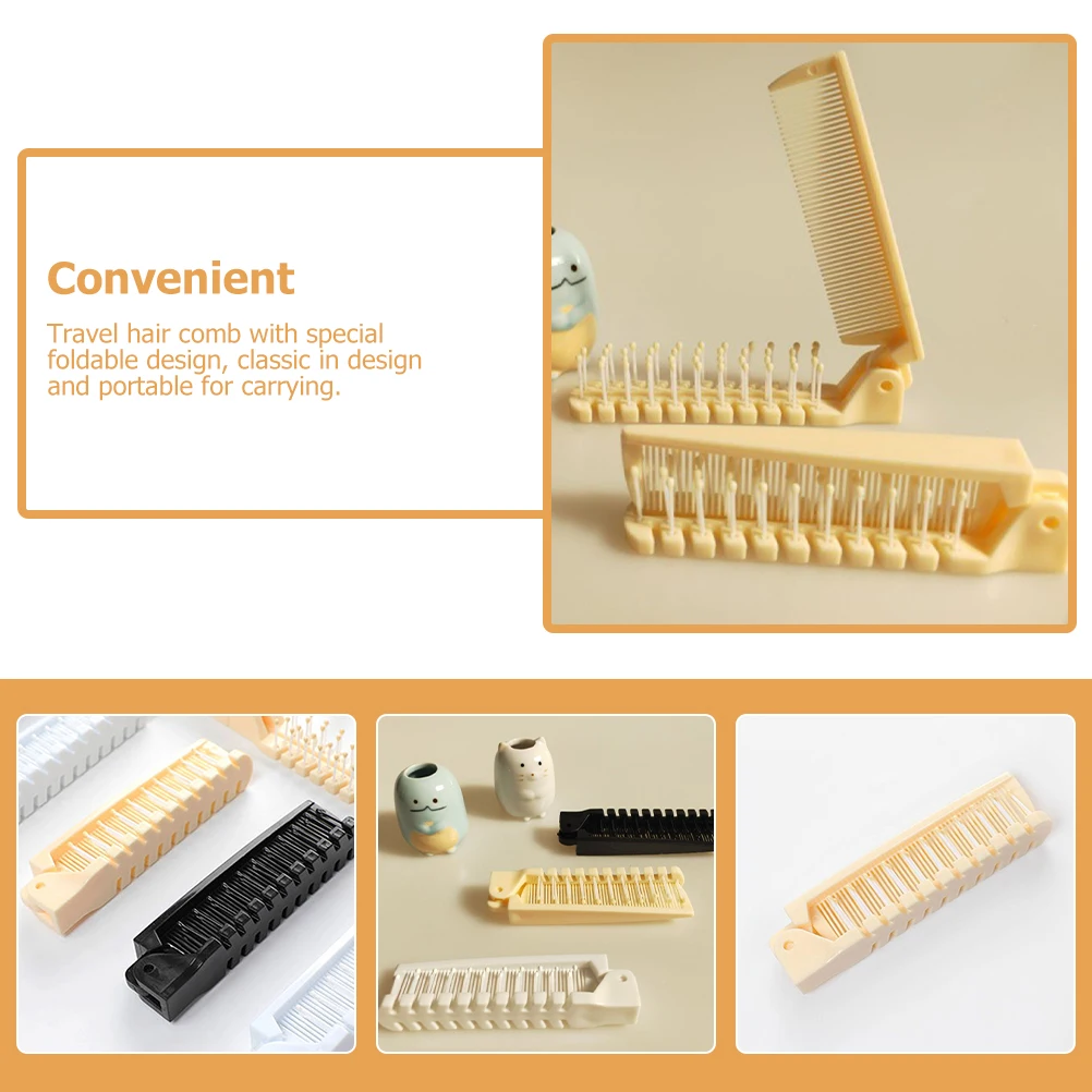 

Combs for Black Hair Folding Straightening Kids Brush Hairbrush Foldable Travel