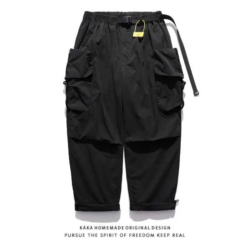 

Outdoor Functional Sle Men's Casual Loose Fit Work Trousers y Brand Multi-ket Wide Leg Comfortable Leisure Pants