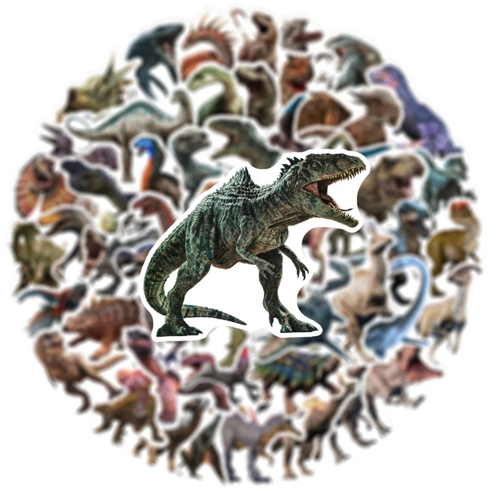 10/30/50PCS New DIY Dinosaur Stickers Cartoon Creative Anime IPad Computer Desk Luggage Car Bed Decoration Waterproof Wholesale