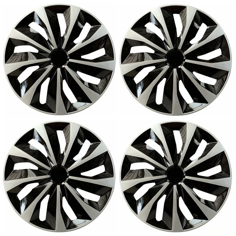 4 stks/set Universele Auto Ijzer Staal Wiel Wieldop R14 R15 R16 Inch Vervanging Hub Caps Velg Cover PP Band accessoires - afbeelding 1
