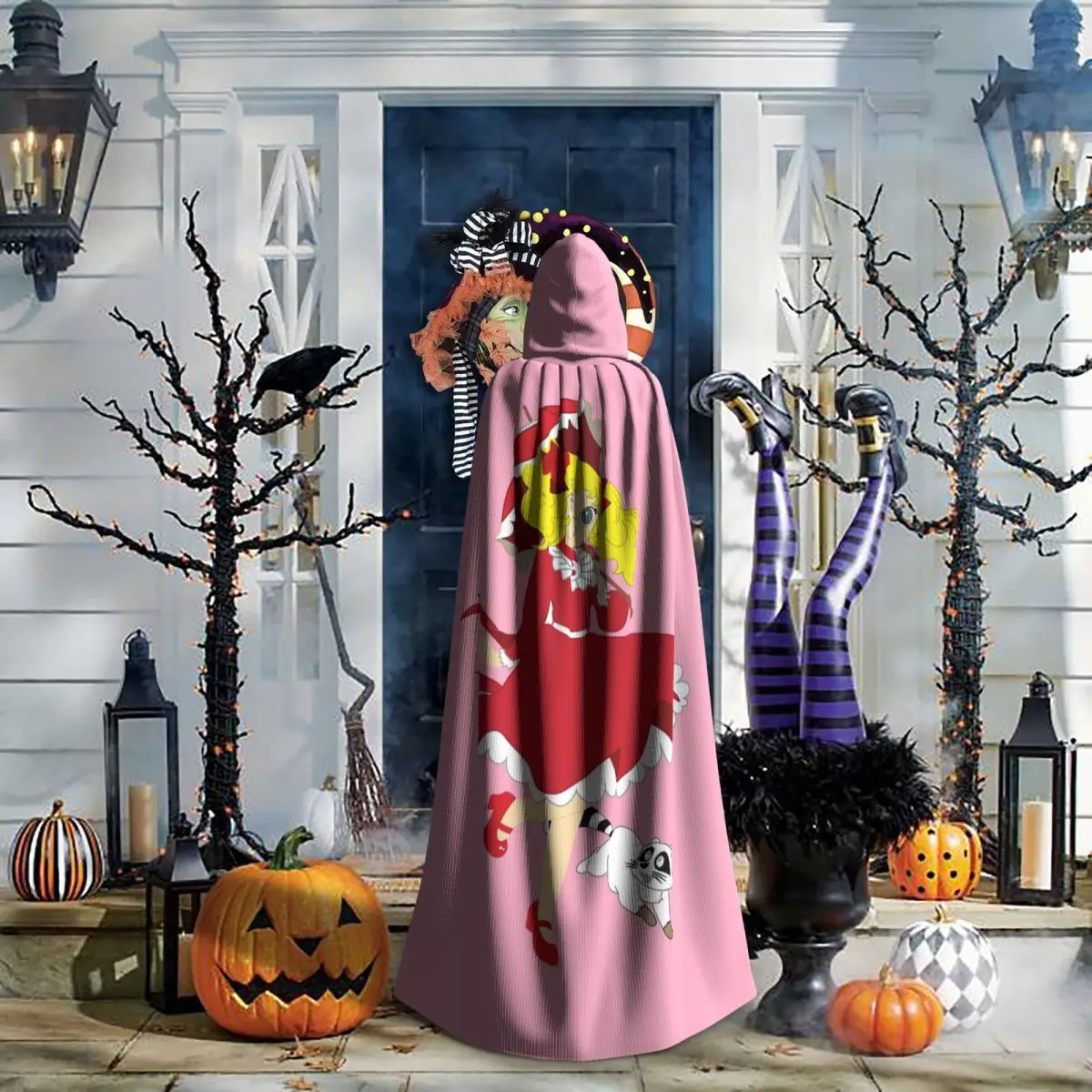 Candy Candy Anime Manga Long Hooded Cloak Witch Medieval Costume Cosplay Cape HalloweenVampire Adult Unisex - view 6