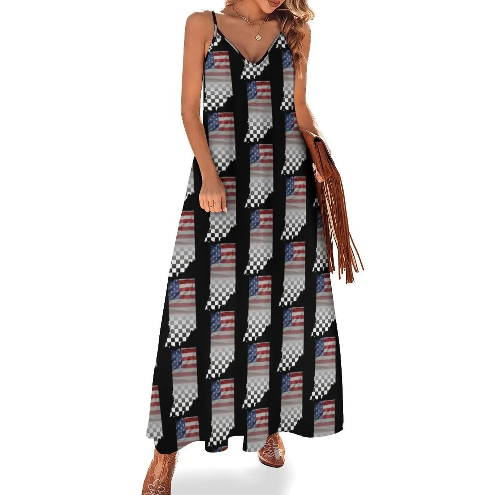 

Indy 500 Graphic Sleeveless Dress dresses summer beach dress dress dresses