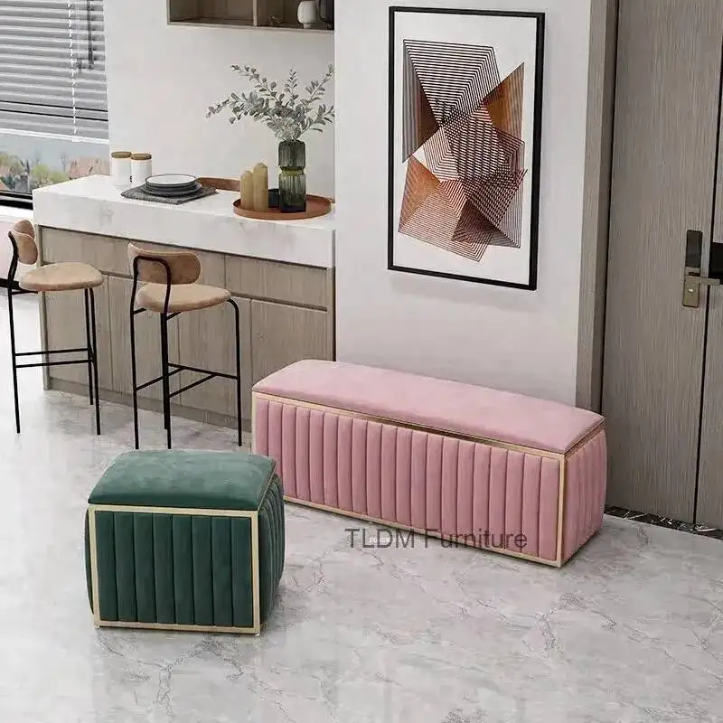 الأثاث المنزلي الحديث غرفة المعيشة تخزين العثمانيين المدخل الشرفة الأحذية تغيير البراز متجر الملابس مرحاض مقعد x #5