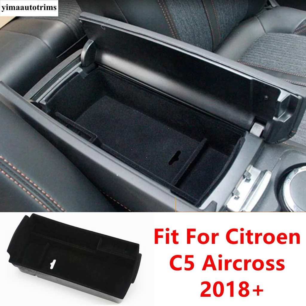 

Car Central Control Armrest Storage Box Container Organizer Holder Tray For Citroen C5 Aircross 2018 - 2022 Interior Accessories