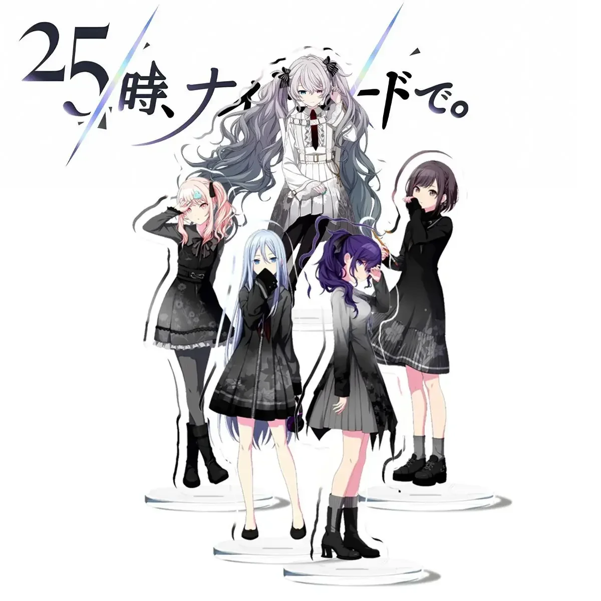 25 Nightcord Akiyama Mizuki Yoisaki Kanade Asahina Mafuyu Shinonome Ena Project Sekai أكريليك حامل نموذج عرض مكتبي لعبة ديكور