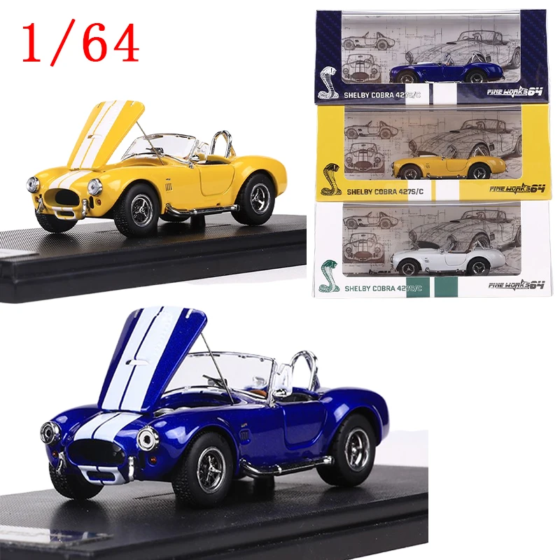 Diecast Model Car 1/64 Ford Shelby Car ModeI Ford 427 Roadster Classic Car Play Vehicles Toys for Boys