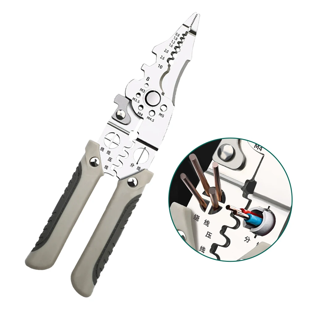 

Wire Stripper Decrustation Pliers Crimper Cable Stripper Cutter Multifunctional Wire Repair Tool Pliers Hand Tools