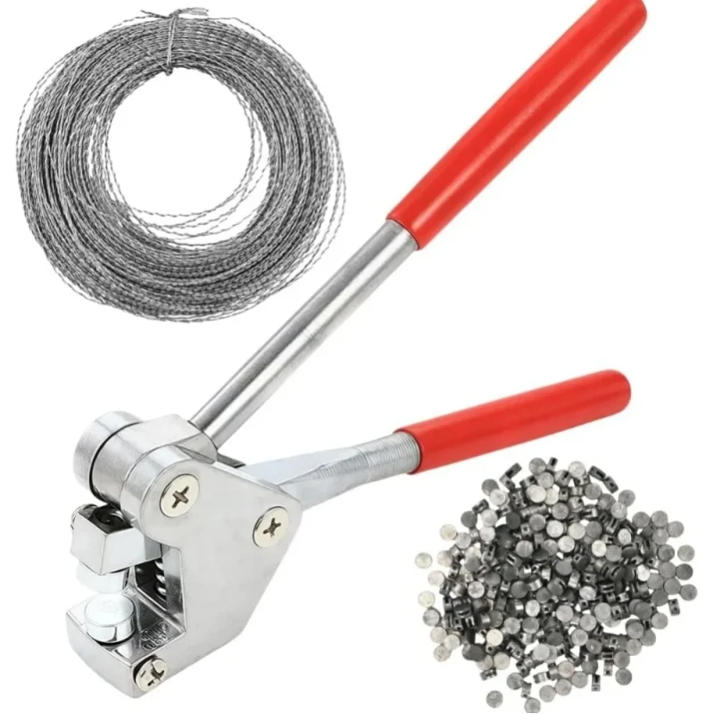 Stahl-Siegelzangen-Set mit ergonomischem Griff, Siegelperlen und 30 m Siegeldraht