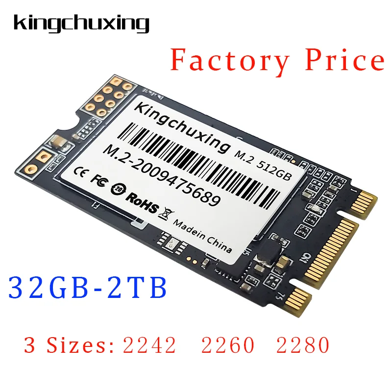 Kingchuxing M.2 NGFF SSD 2280 2260 2242 1TB  512GB 256GB 128GB SATA Solid State Drive Lot