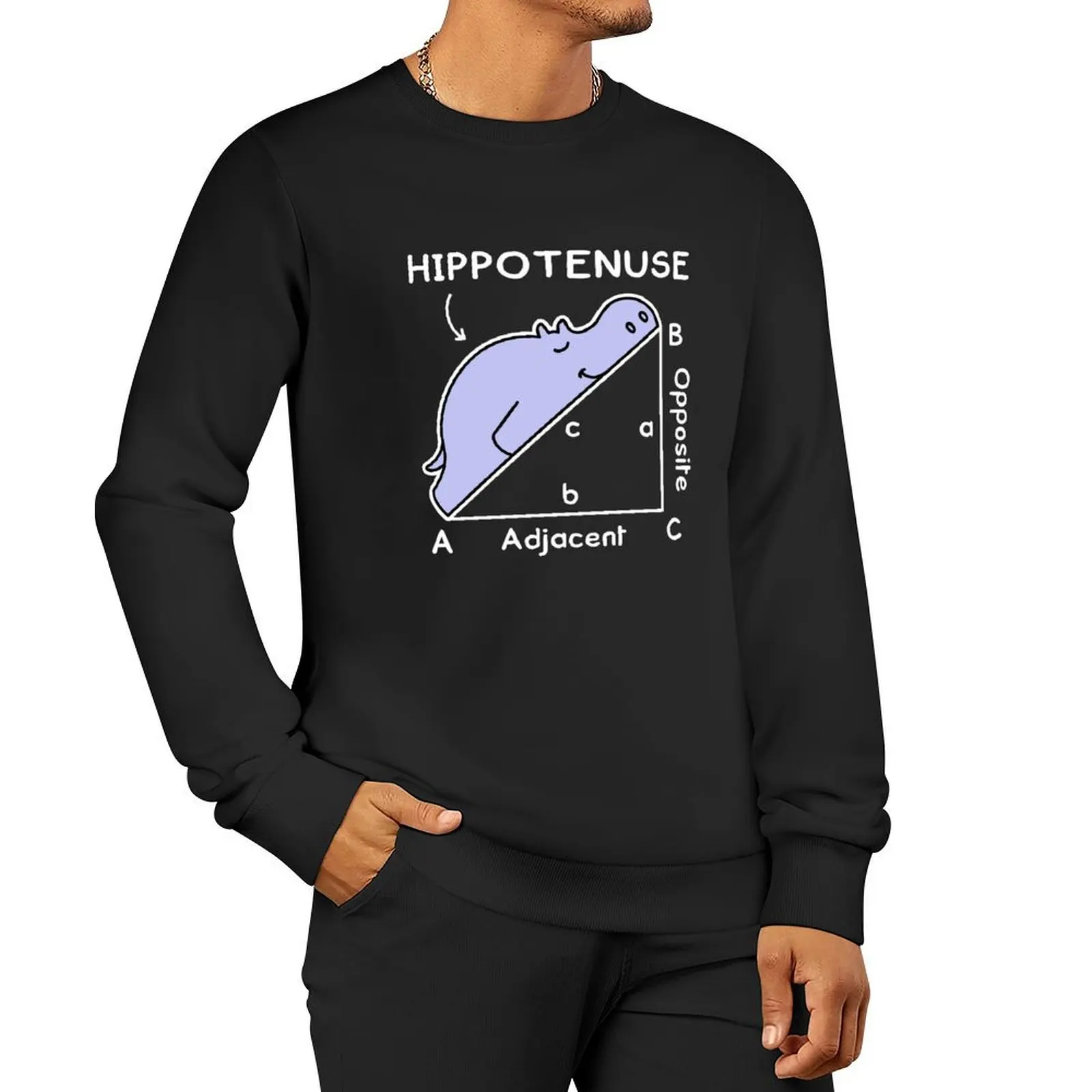 

Hypotenuse Math Pun, Hippotenuse Pullover Hoodie men's sweat-shirt set graphic t shirts men winter clothes men's sweatshirts