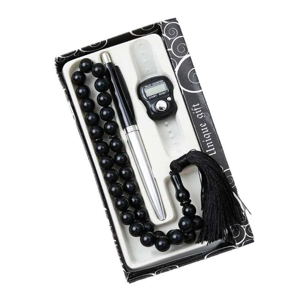 

3pcs/box 33 Beads Prayer Beads 3-Piece Set Finger Calculator Hajj Umrah Gift Set Handheld Bracelet Prayer Beads Set