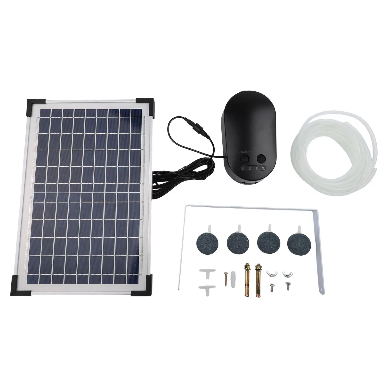 Fish Tank Oxygenator Aquarium Aerator Adjustable Solar Panel Air Stone Included Compact Design Adjustable Solar Panel Pump