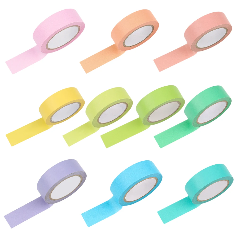 

10 Rolls Hand Tearing Paper Tape Scrapbook Craft Decorative Lightweight Books Diaries Notebooks Envelopes Gift Boxes