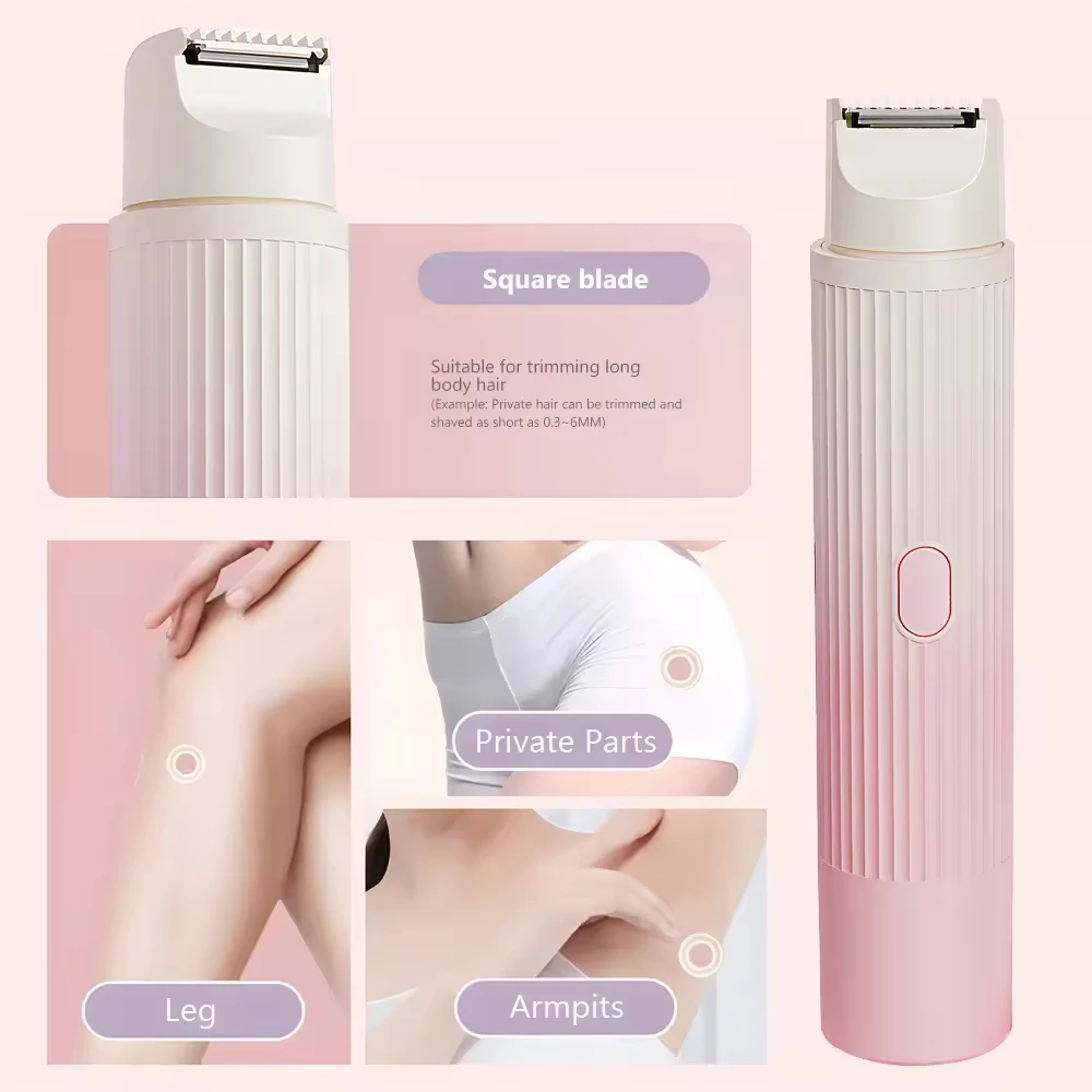 2 In1 النساء لنزع الشعر الكهربائية سيدة ماكينة حلاقة بيكيني المتقلب الوجه الفخذ الشعر المتقلب للنساء الجسم سيدة ماكينة حلاقة أدوات للعناية الشخصية
