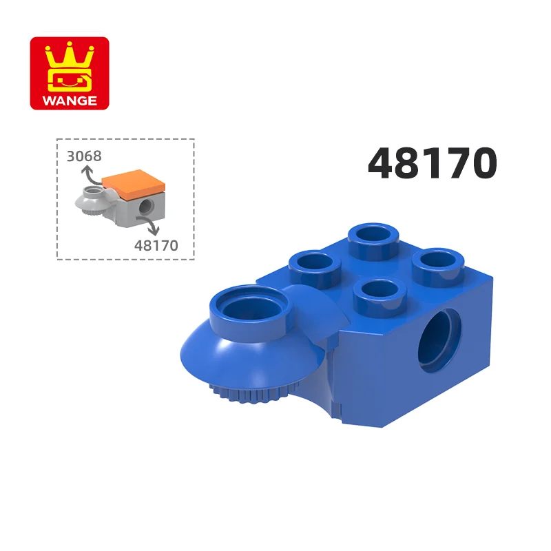 WANGE 48Pcs/Lot 48170 Horizontal Wrist High 4 Holes Moc Color Buckle Accessories Compatible Bricks DIY Children Toy Building
