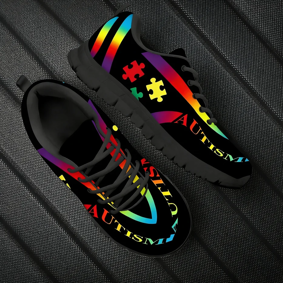 

Женские туфли на плоской подошве с дизайном в стиле аутизм-френдли для девочек, персонализированная обувь для ходьбы, женские износостойкие спортивные кроссовки