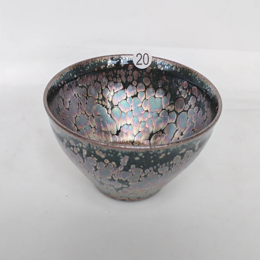 

Jianzhan 130ml Tenmokus Cup Tea Handmade Small Ceramic Teacup Naturally Kiln Fired Pattern and Color