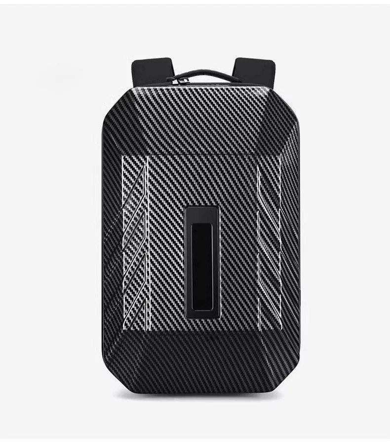 

USB hard shell compression backpack for men's anti-theft and rainproof computer backpack 15.6 inches