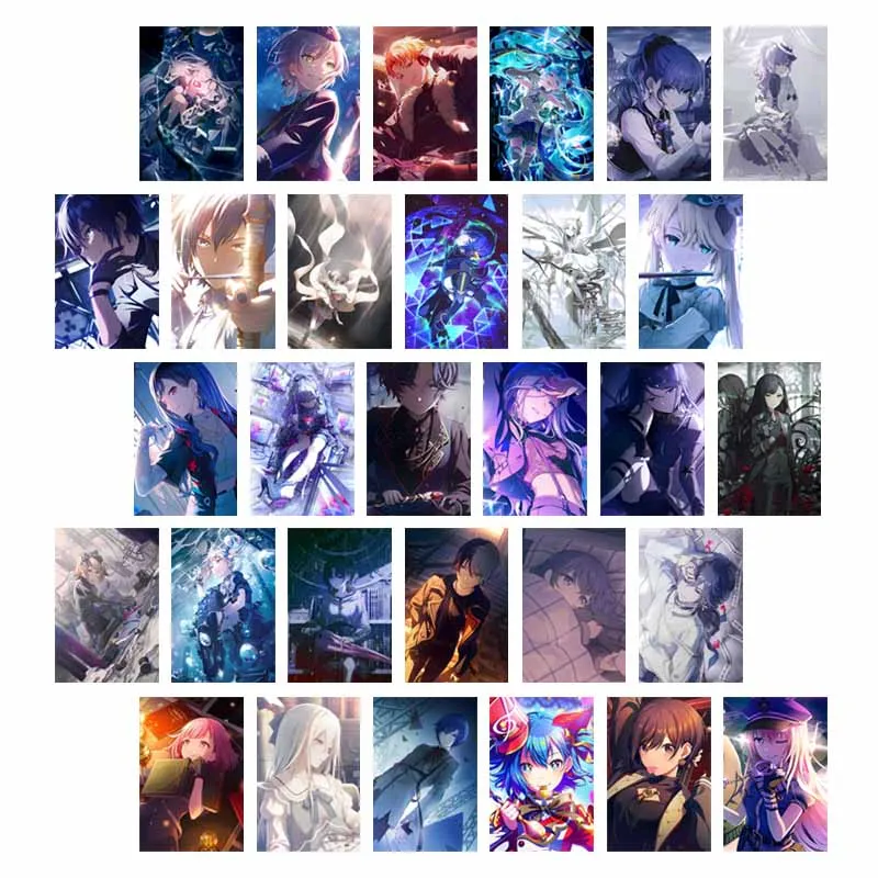 10/30 قطعة مشروع Sekai الكرتون بطاقات بريدية أنيمي لعبة الملصقات الزخرفية خلفية صور الدعائم جدار الكولاج عدة ديكور المنزل جدارية #2