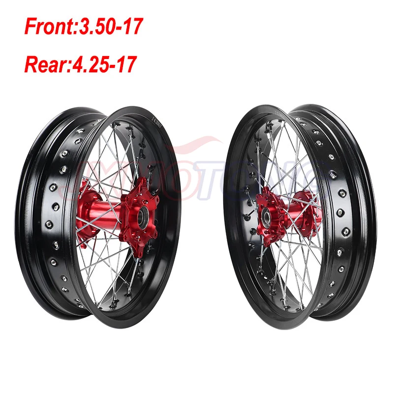 

Высококачественные передние колеса 17 дюймов * 3,5 сзади 17 дюймов * 4,25 Supermoto, 36 отверстий, обод колеса Hubfit CRF 250 450