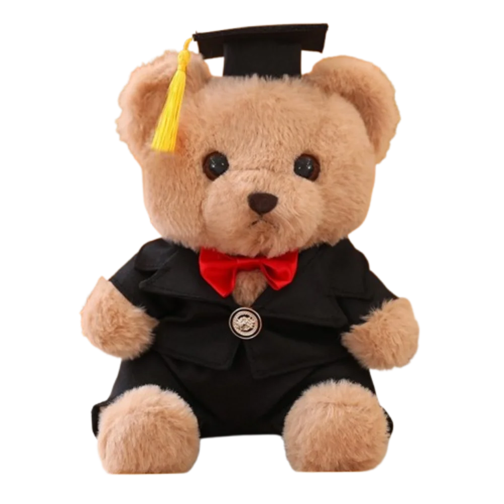 

Stuffed Toy Doctor Cap Graduation Bear Doll With Doctorial Hat Cartoon Bachelor Bear Plush Toy Soft Doll 23cm