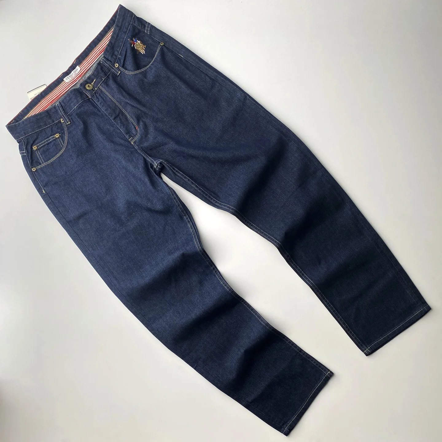 

Loose Fit Cotton Denim Jeans Casual Straight Leg Large Size Trousers All Seasons Waed American Sle Men's Casual Jeans