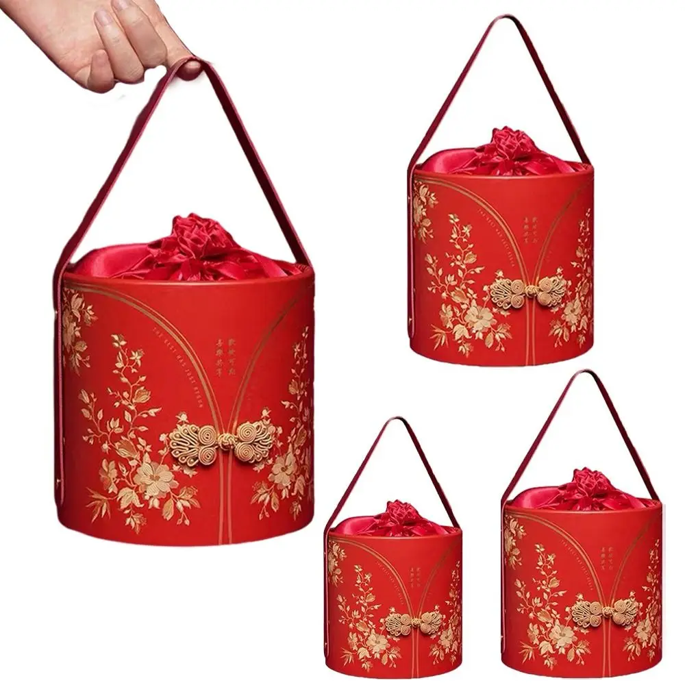 

Frog Botton Flower Bucket Bag Large Capacity Wrist Bag Ins Wedding Candy Bag Korean Style Cosmetic Makeup Bag
