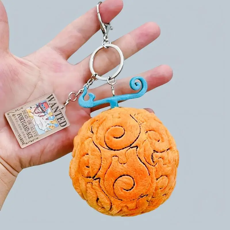 One Piece Devil Fruit Wanted Notice Plush Hanging Ornaments Cartoon Anime Periphery Keychain Student Backpack Decoration Gift