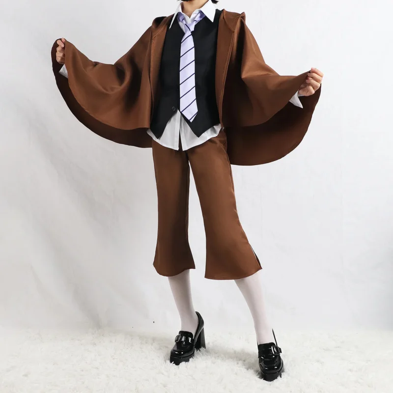 Bear's Den Edogawa Rampo Cosplay Anime Bungo Stray Dogs Halloween Costumes Wig Unisex Detective Uniform Suit New 2025