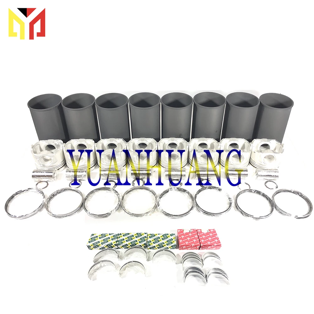 

8DC9 Engine Rebuild Kit Overhual Repair Gasket Set For Mitsubishi Diesel Liner Piston Ring Bearing