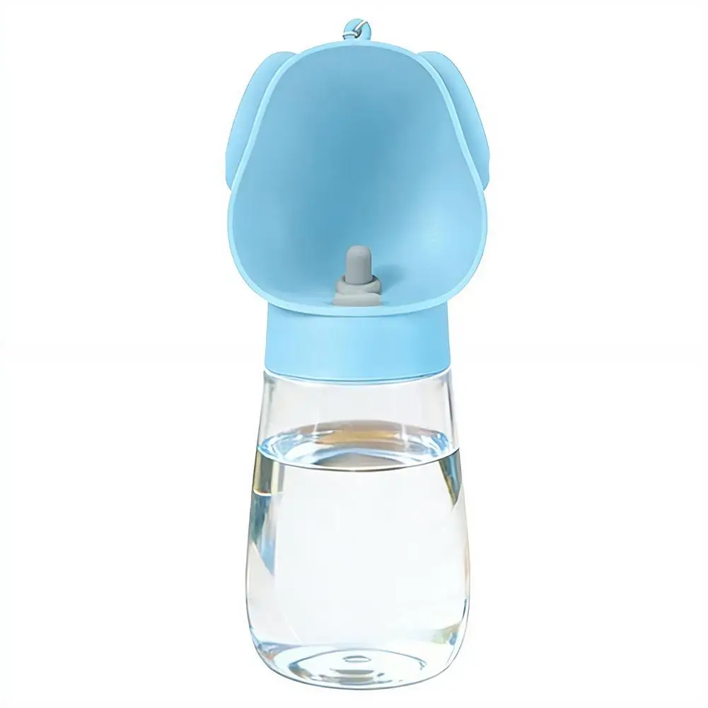 Portable Pet Water Bottle Leak Proof Dog Water Dispenser For Walking Hiking Travel With Filter One Handed Operation 300ml