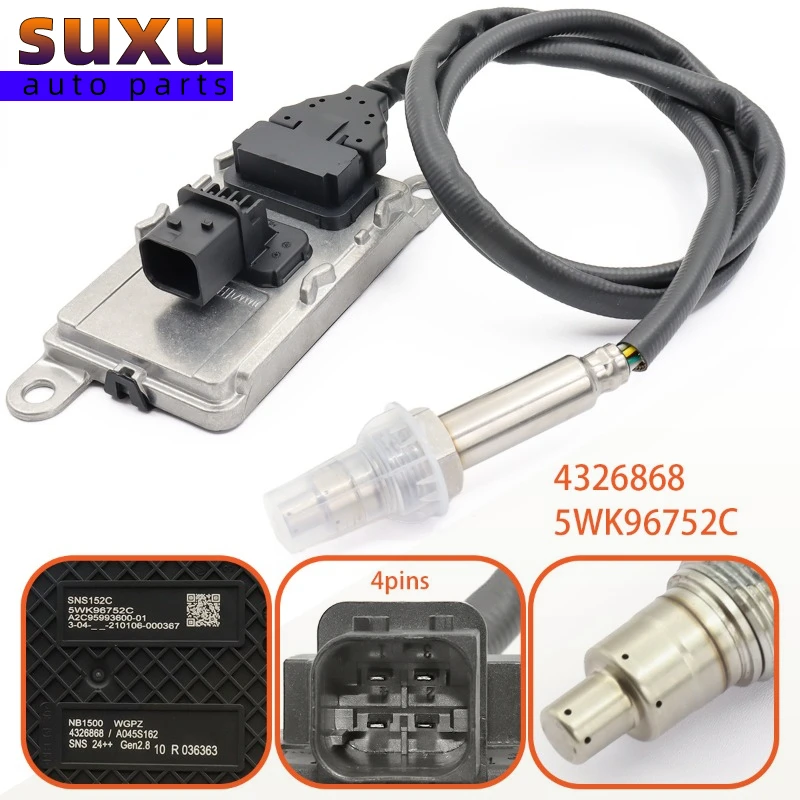 

Auto Parts Automobile Testing Industry Nitrogen Oxygen Sensor for Cummins OEM 4326868 5WK96752C 24V 5WK9 6752C