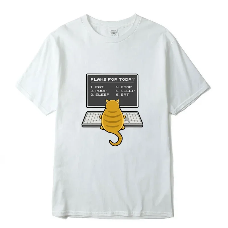 Summer Men's High-Quality T-Shirt, Fun Programmer Print, Casual Loose Fit, Cool Round Neck, Men's T-Shirt, Men's Short-Sleeved Shirt