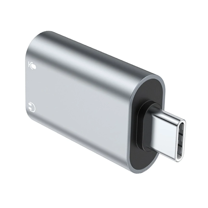 R91A Маленький переходник для наушников с разъемом USB C на двойной разъем 3,5 мм: наслаждайтесь улучшенным звуком без особых