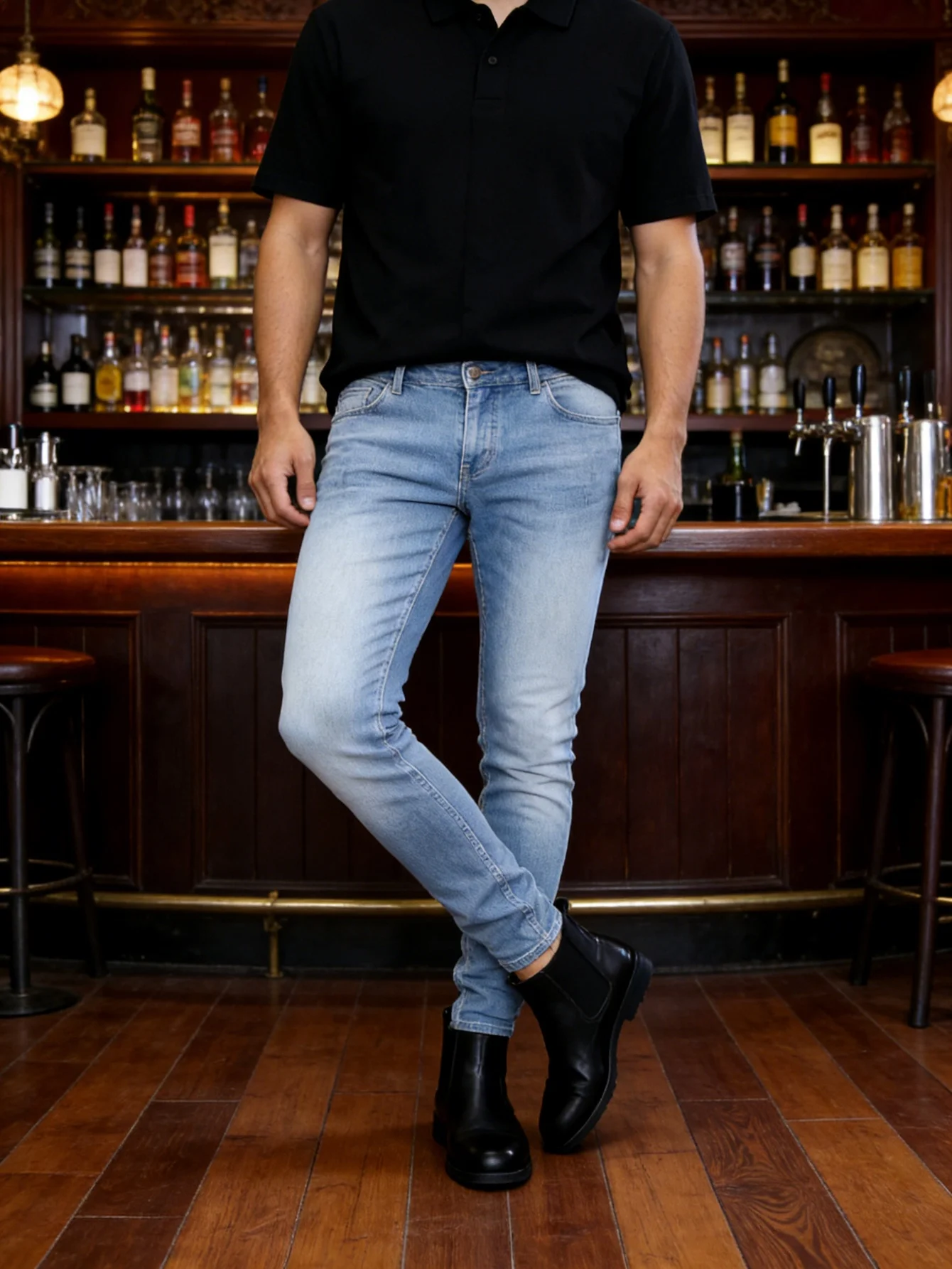American Rodeo Y2K Lightweight Jeans, Men's Trendy Street Style Bootcut Denim, Western Cowboy, Gift for Lover