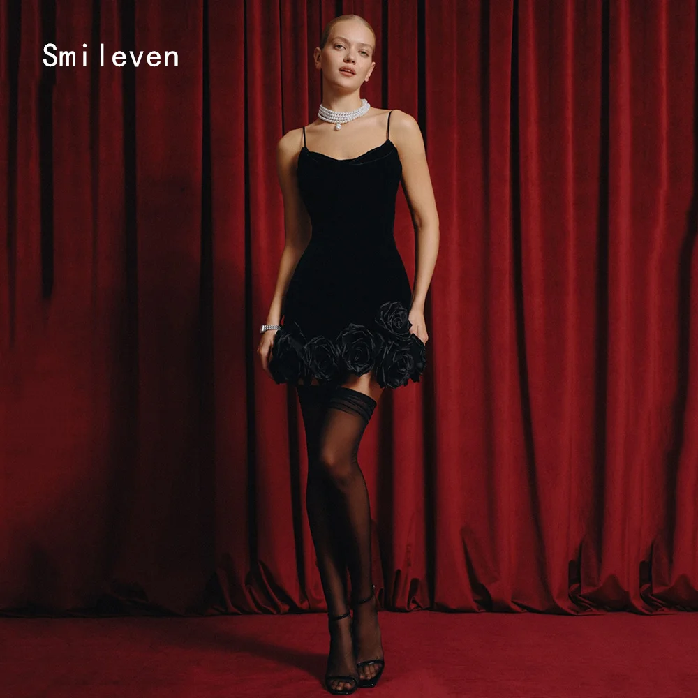 

Smileven Роскошная 3D юбка-русалка Платье для выпускного вечера с вырезом лодочкой Вечерние платья Аппликации Цветы Платье для особых случаев по индивидуальному заказу 2026