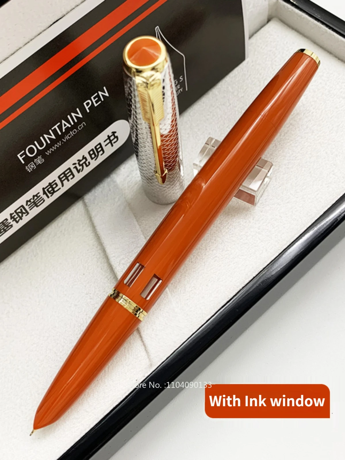 

2024 Luxury Wingsung 601 Piston 14k Gold Nib Silver Clip Fountain Pen S925 Sterling Silver Pen Cap Limited Edition WritingGift